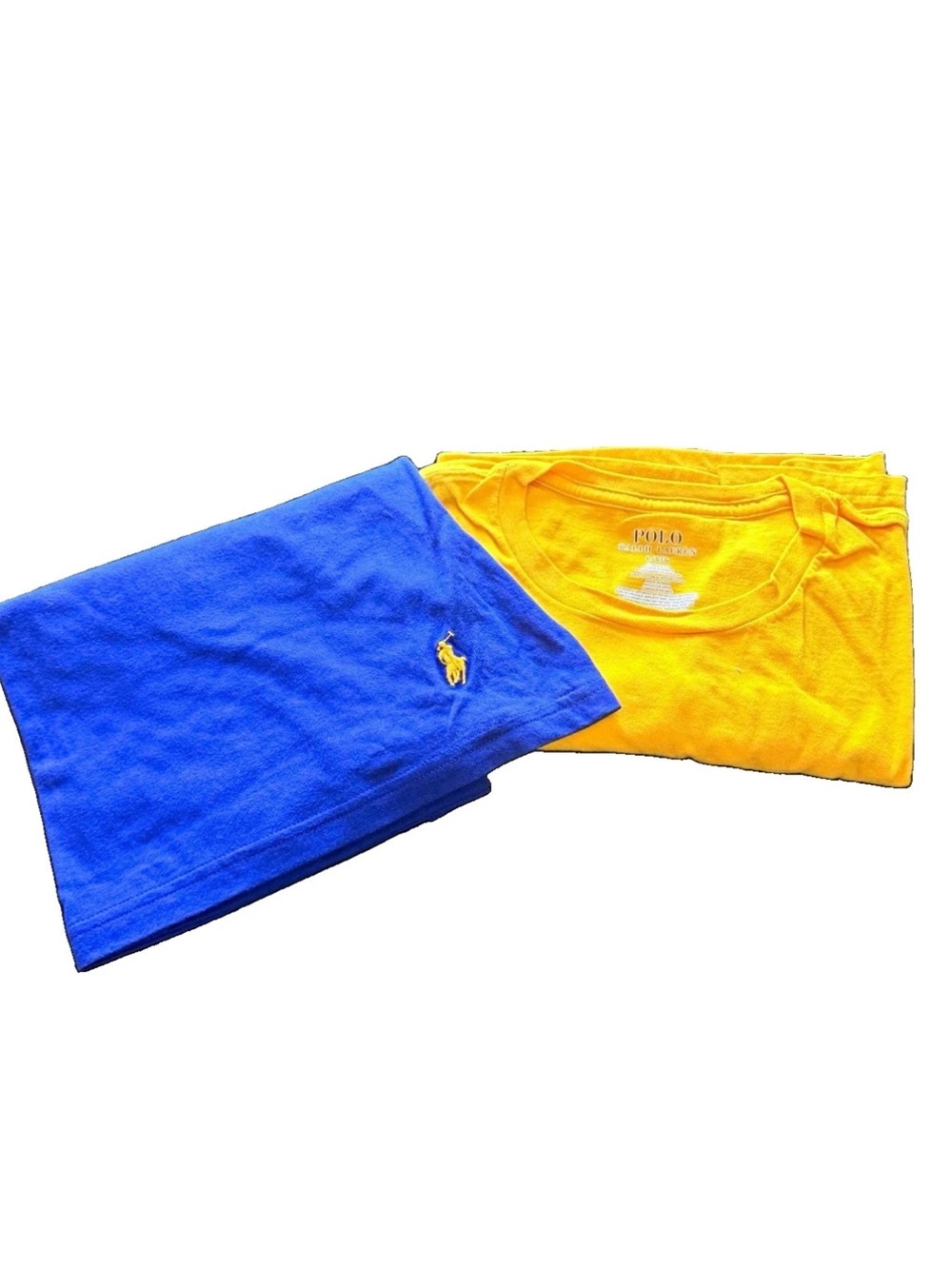 Polo by Ralph Lauren Kids Short Sleeve Tee Set in Blue and Yellow